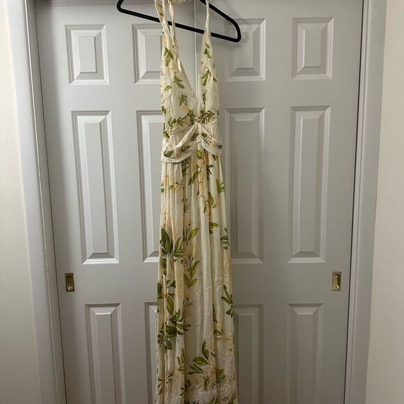 Farm Rio x Anthropologie V-Neck Floral Chiffon Maxi Dress - Picture 5 of 11